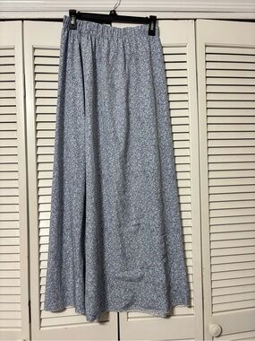 SHEIN Light Blue Floral Maxi Skirt